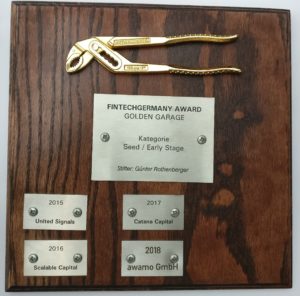 FinTechGermany Award 2018 Trophy